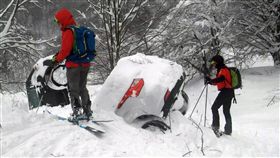 義大利,雪崩,飯店,地震,滑雪
圖／美聯社／達志影像