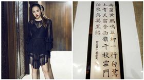蔡依林,書法（合成圖／翻攝自蔡依林臉書）