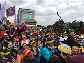 郝龍斌,年金改革,凱道,抗議
圖／記者吳宜蓁拍攝