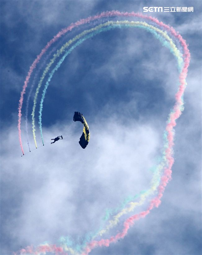 揚名海外的陸軍神龍小組展現高超的空中特技。（記者邱榮吉/攝影）