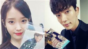 IU被爆與李準基熱戀。（合成圖／翻攝自IU、李準基IG
）