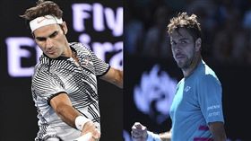 Roger Federer費德勒（左）、Stan Wawrinka瓦卡林（右）（圖／美聯社／達志影像）