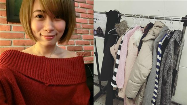 暖！正妹發起中壢「愛心衣架」快閃