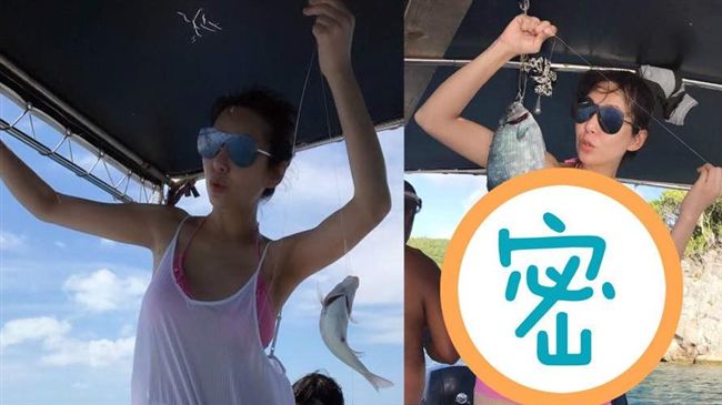 洪曉蕾甩陰霾！穿比基尼曬辣乳好性感