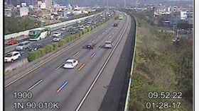 湖口到竹北路段即時路況。翻攝高公局網站