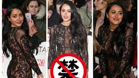 心機,搏版面,國家電視獎,NTAs,實境秀,英國,瑪尼辛普森女星,Marnie Simpson,雷絲裝,透視裝,紅毯 圖／達志攝影