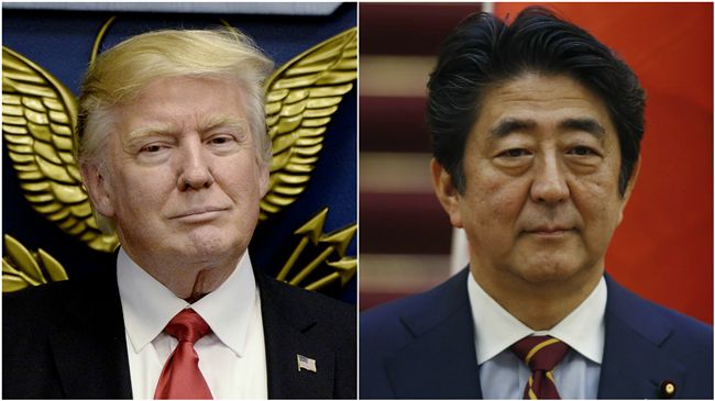 與川普首度舉行高峰會　安倍啟程飛美