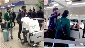 吳奇隆,劉詩詩,行李,推車,微博,醉玲瓏　圖／翻攝自微博