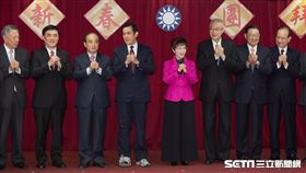 國民黨親春開工團拜，馬英九、洪秀柱、吳敦義、詹啟賢、郝龍斌 圖／記者林敬旻攝