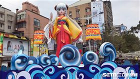 2017台北燈節,媽祖,林墨娘,花車,西門町,西城嘉年華大遊行。（圖／記者簡佑庭攝）