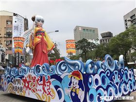 2017台北燈節,媽祖,林墨娘,花車,西門町,西城嘉年華大遊行。（圖／記者簡佑庭攝）
