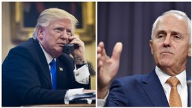 川普，滕博爾，Malcolm Turnbull（圖／美聯社／達志影像）