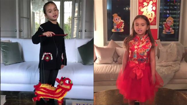 大家新年好！川普外孫女唱中文歌拜年