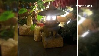 30公斤石燈也偷！鴛鴦賊徒手搬走