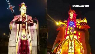 布袋戲素還真、羅喉　化身8米高花燈