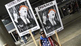 美國民眾抗議川普移民禁令（圖／美聯社／達志影像）