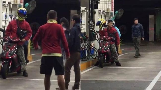 自稱消防員占汽車道加油　囂張嗆民眾