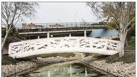 西班牙馬德里出現「全球首座3D列印橋梁」。（圖／翻攝自IAAC）