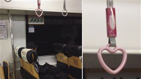 近鐵,近畿日本鐵道公司,愛心吊環,戀愛,長谷寺,奈良,情人節　圖／翻攝自みなみ❀diet垢❀ Twitter