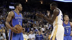 Russell Westbrook與Kevin Durant（ap）