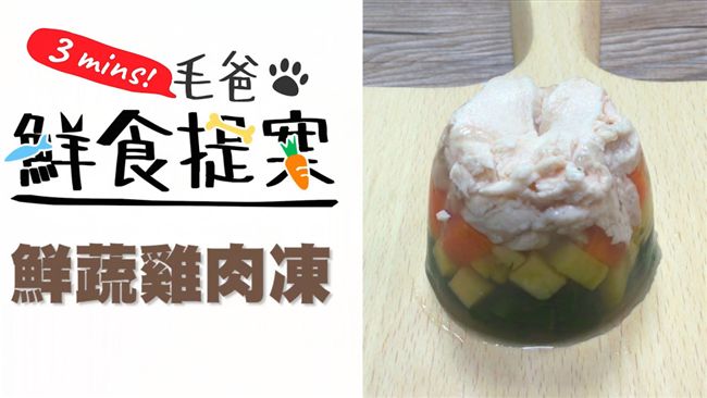 健康漂亮的狗狗料理！鮮蔬雞肉凍教學