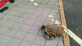 跑者遭到抽水馬達從天而降砸傷 民眾提供