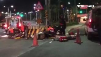 機車路口轉彎對撞　車噴飛騎樓釀1死