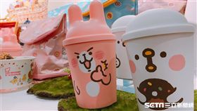  Mister Donut多拿滋與卡納赫拉合作,推出造型飲料杯。（圖／記者簡佑庭攝）