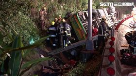 遊覽車,國道,翻覆,車禍