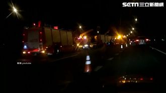 清晨國道聯結車翻覆　1死3傷