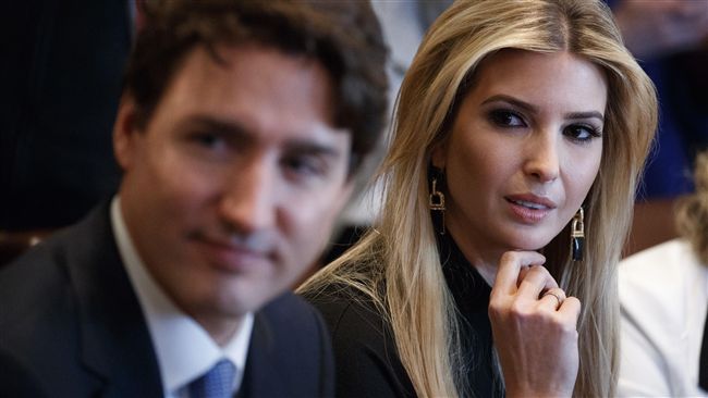 伊凡卡坐加拿大總理旁　陪爸開會吸睛