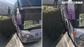 疑會車不慎！國光客運今出團賞櫻車撞壁　40乘客無傷