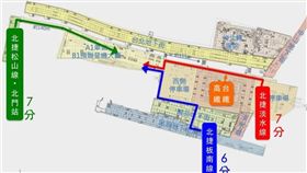 北車北捷台高鐵往A1站平面圖