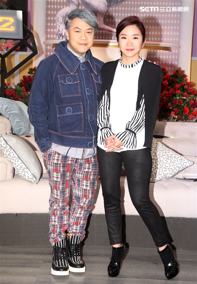 陶晶瑩主持新節目「女人234」錄影，好友來賓蔡康永到場加油打氣。（記者邱榮吉/攝影）