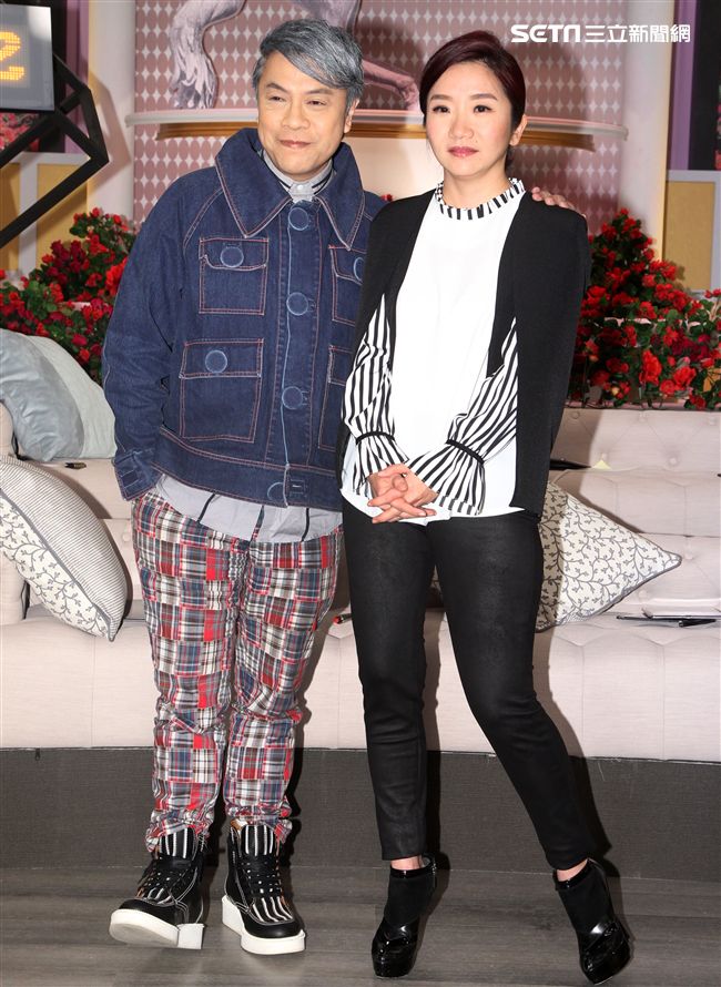 陶晶瑩主持新節目「女人234」錄影，好友來賓蔡康永到場加油打氣。（記者邱榮吉/攝影）