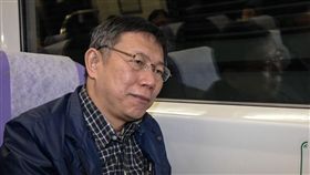 台北市長柯文哲視察桃園機場捷運 圖／記者林敬旻攝