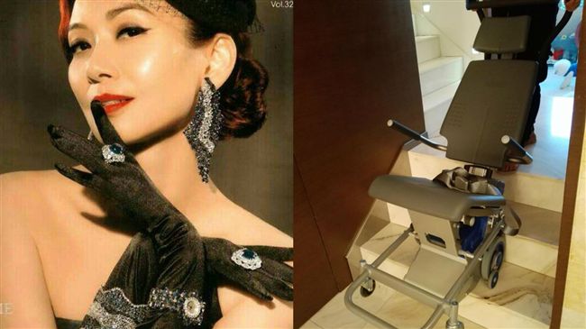 美魔女港星膝退化　走樓梯靠輪椅輔助
