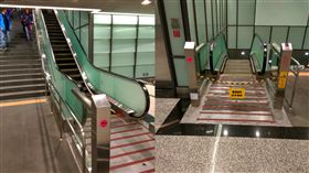 機場捷運,電扶梯　圖/翻攝自PTT