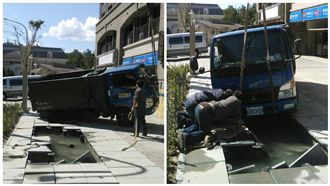 送貨「人行道」竟崩塌　反遭建商罵