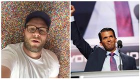 男星推特被川普兒追蹤　發文「叫你爸辭職」被網友推爆
圖／翻攝自Donald Trump Jr.推特、Seth Rogen特