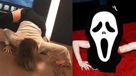 七夜怪譚,貞子,筋骨,軟Q,爆廢公社,洛杉磯,西洋,台灣,爬行,紅毯,邦尼摩根,Bonnie Morgan 圖／爆廢公社，達志攝影