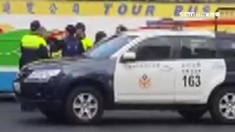 反空汙團體遊行　不服交管爆發衝突