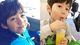 肥安遭親兄亞歷「嘴對嘴」襲吻　崩潰痛哭模樣萌翻天　圖／翻攝自王君萍臉書