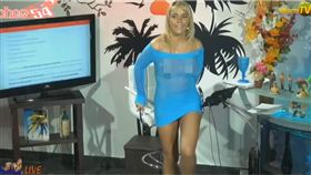 主持人,透視裝,美國,胸部,太陽報,the Sun　圖／翻攝自YouTube