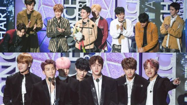 EXO大戰BTS連奪4獎為大贏家！