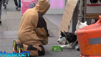 流浪漢「花光積蓄」　只求狗一頓溫飽