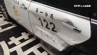 轎車閃違規車失控　路邊警車衰遭擦撞