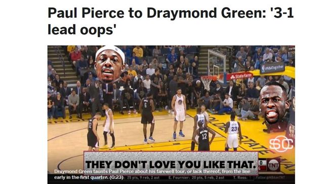 NBA／皮爾斯回噴格林垃圾話