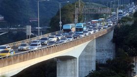 國道五號,塞車,連假,收假,高速公路,國5,元旦,石碇隧
道（中央社記者鄭傑文攝106年1月2日）