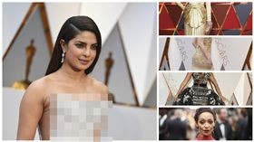  奧斯卡,星光大道,奇裝異服。（合成圖／美聯社／達志影像）